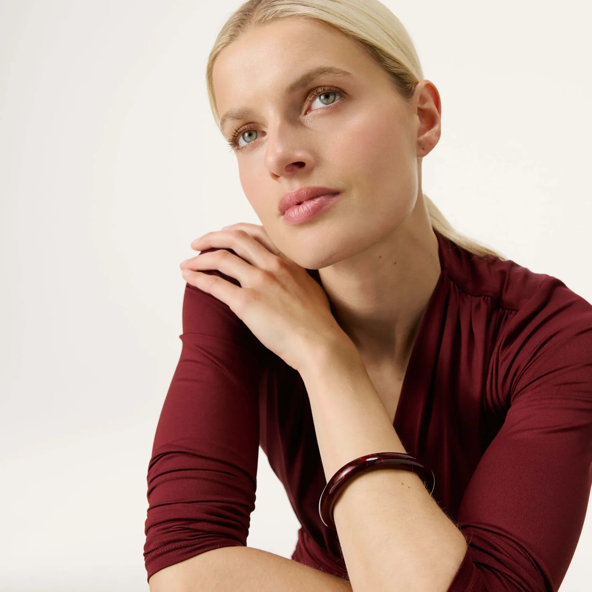 Soft Edge Bangle bordeaux marble VANESSA BARONI