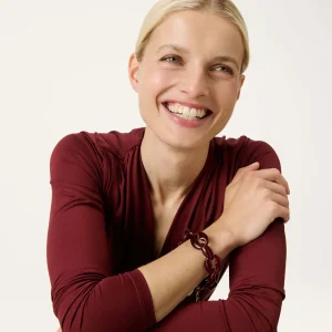 Small turtle Bracelet bordeaux VANESSA BARONI