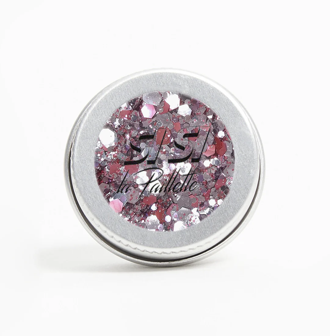 Paillettes argenté et rose NarSiSique SI SI LA PAILLETTE