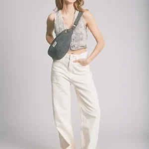 Sac banane Sasha denim gris HINDBAG