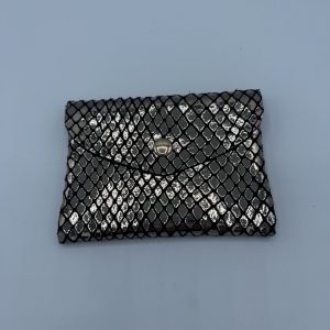 Pochette irisé argenté En Cuir LES CLEIAS