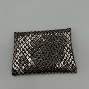 Alternative view of Pochette irisé argenté En Cuir LES CLEIAS