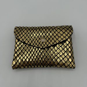 Pochette irisé doré En Cuir LES CLEIAS