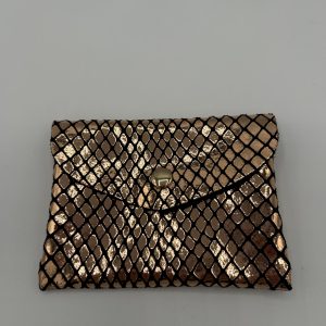 Pochette irisé rosé En Cuir LES CLEIAS