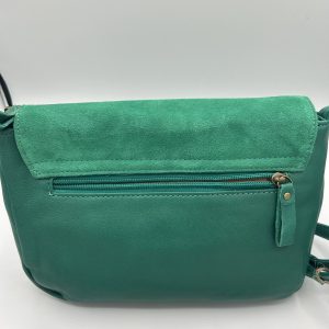 Alternative view of Sac cuir vert à bandoulière CRAZY LOU