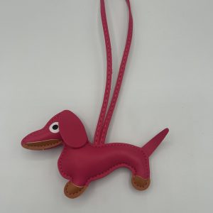 Porte-cléfs teckel rose