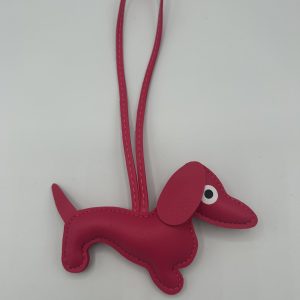 Alternative view of Porte-cléfs teckel rose