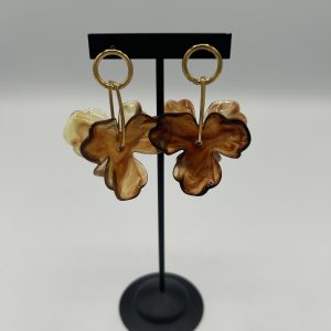 Boucles d'oreilles Fleurs résine
