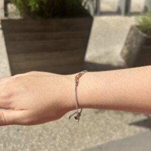 Alternative view of Bracelet  en Corde de guitare sur cordon couleur or lux SING A SONG