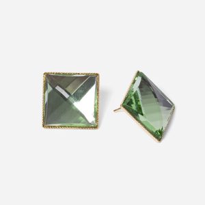 Boucles d'oreille candy bleu ciel dore CHIC ALORS