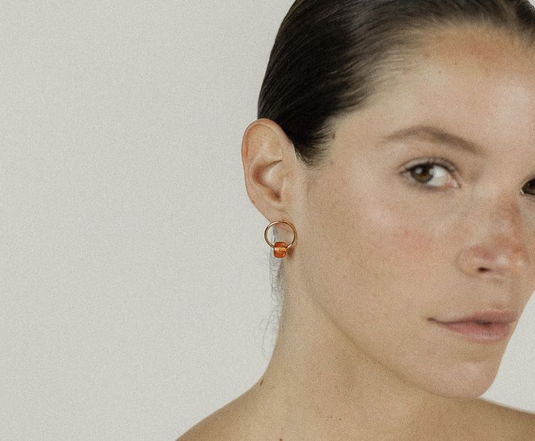 Boucles d'oreille TUBIK ORANGE CHIC ALORS