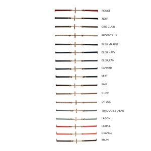 Bracelet Croix en Corde de guitare sur cordon couleur or lux SING A SONG