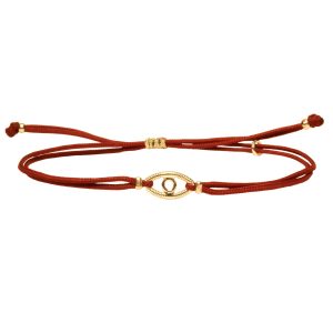 Alternative view of Bracelet Eyes rouge en Corde de Guitare sur cordon SING A SONG