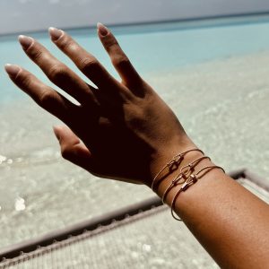 Bracelet " Just Me" Horizontale en Corde de Guitare doré SING A SONG