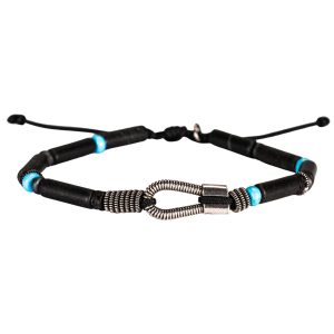 Bracelet "Just Me" en corde de basse et pierres tubes naturelles SING A SONG