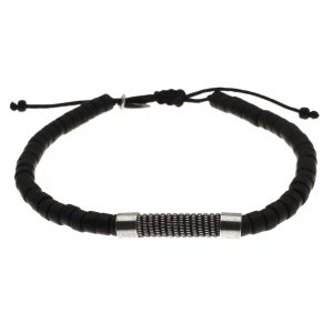 Bracelet Turn et pierres naturelles rondelles sur fil macramé SING A SONG