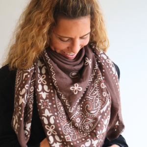 Foulard bandana marron Lil'moon