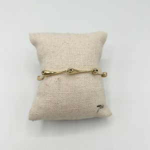 Bracelet en forme de gouttes allongé doré