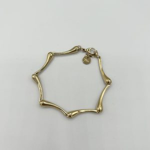 Alternative view of Bracelet en forme de gouttes allongé doré