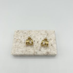 Puces d'oreilles doré trois rangs