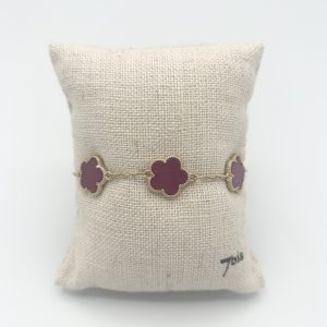Bracelet fleurs rose fuschia