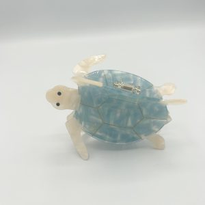 Pince à cheveux tortue bleue