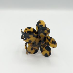 Pince à cheveux fleur léopard