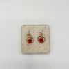 Boucles d'oreilles coeurs et fleurs roses Héliance