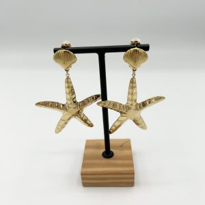 Boucles d'oreilles pendantes étoile de mer Héliance