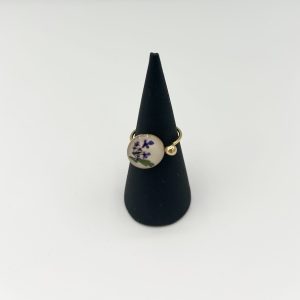 Bague mini pistils séchés violette Héliance