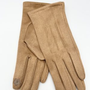 Gants unis camel