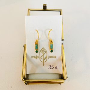 Boucle d'oreille pendante Guarani amazonite MUJA JUMA