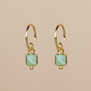 Boucle d'oreille pendante Mantis amazonite MUJA JUMA