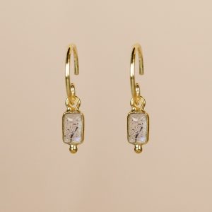 Boucle d'oreille pendante Mantis labradorite MUJA JUMA
