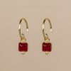 Boucle d'oreille pendante Mantis ruby MUJA JUMA