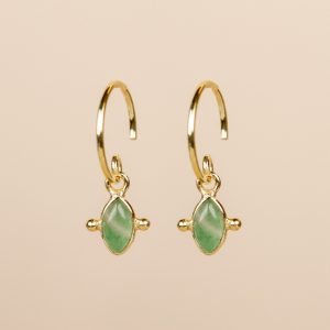 Boucle d'oreille pendante Sawfly aventurine MUJA JUMA