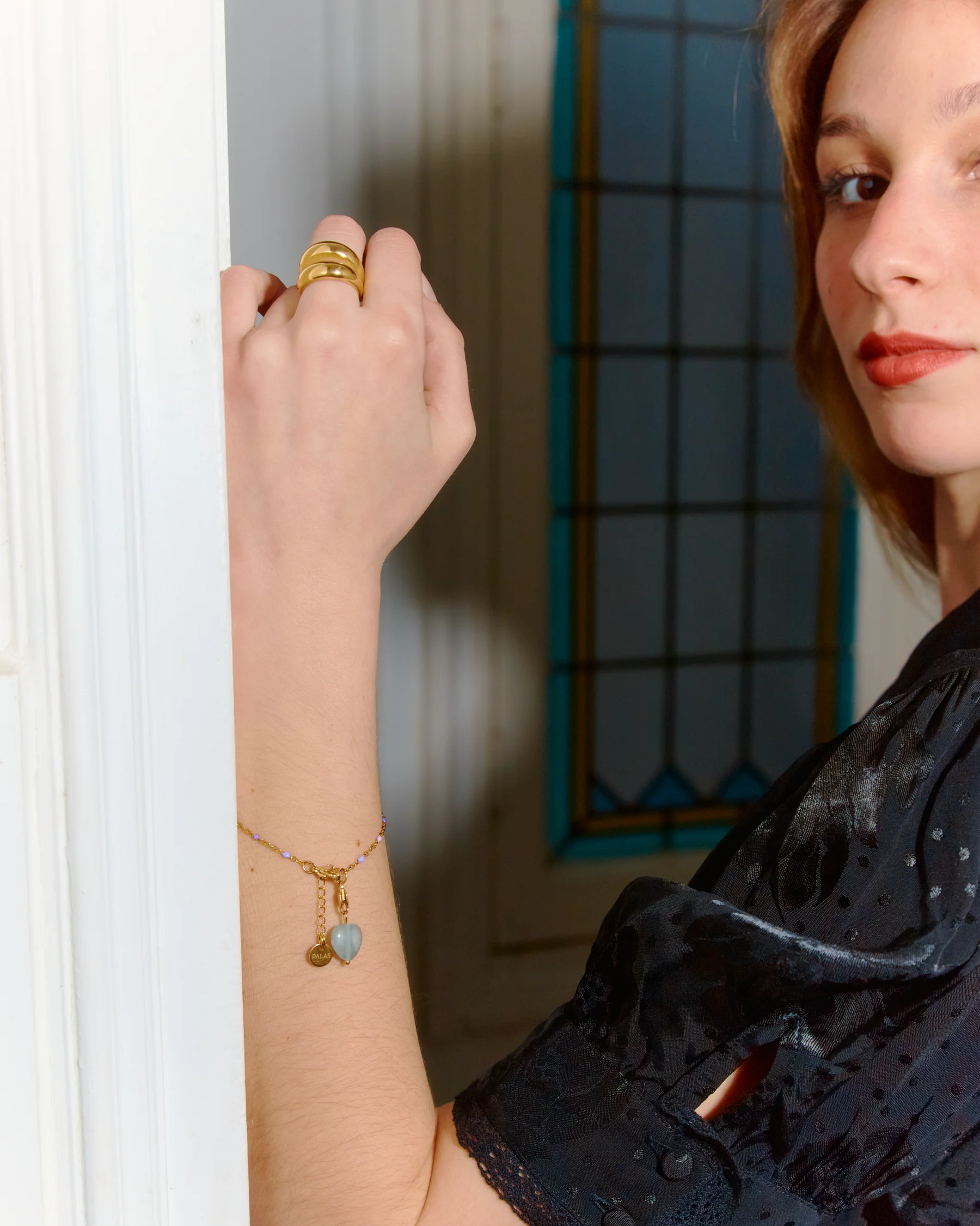 Pendentif Coeur Agat - Light Green PALAS