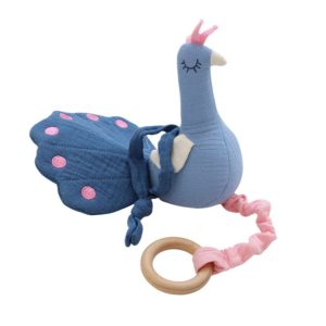 Peluche musicale paon bleu - Joli Paon