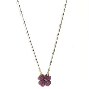 Collier Flower Améthyste Le monde est stone