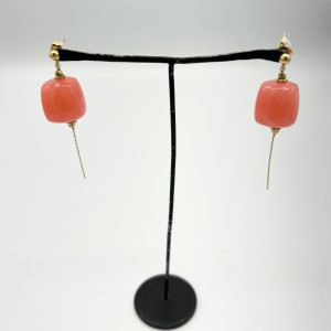 Boucles d'oreilles perles rouge Les Cleias