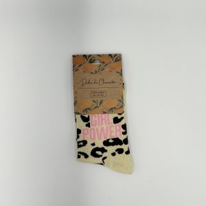 Chaussettes à paillettes léopard jaune GIRL POWER Mandoline