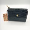 Porte monnaie noir tressé Mandoline