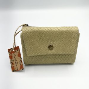 Porte monnaie olive tressé Mandoline