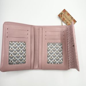 Alternative view of Porte monnaie rose tressé Mandoline