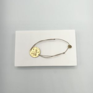 Alternative view of Bracelet plaqué or grande médaille ronde Erato Sophie Deschamps