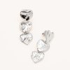 Boucles trio coeurs argent Berenia BOHM