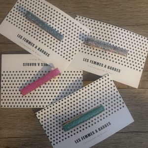 Alternative view of Barrette Chance Croco Pailletée GM LES FEMMES A BARBES (Copie)