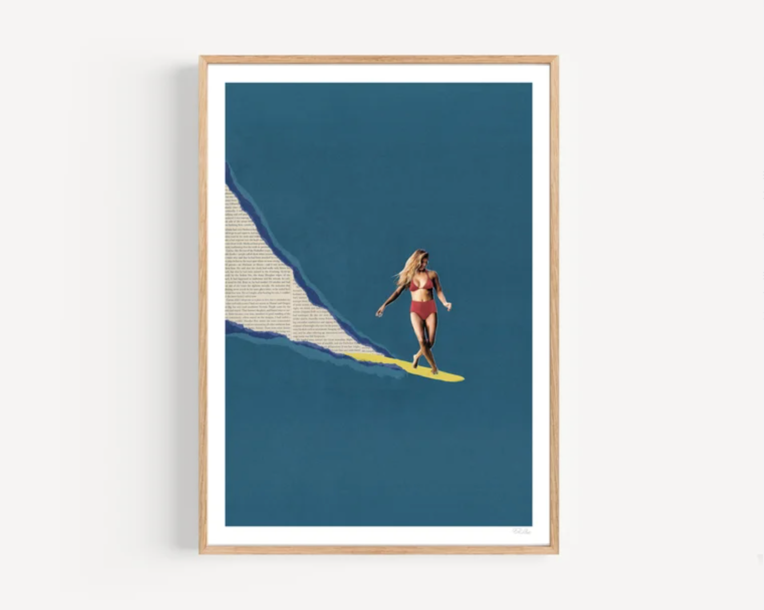 Affiche FLEUR BLEUE CIEL GLUE