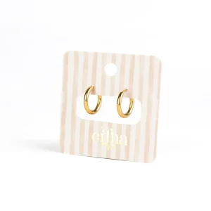 Créoles 12 ou 14mm plaqué or Mrs ERTHA