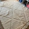 Tapis losange blanc Béni Ouarain 2,38X1,72